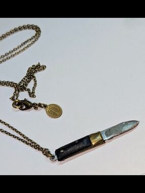 Larissa Loden Switchblade Necklace in Gold and Black